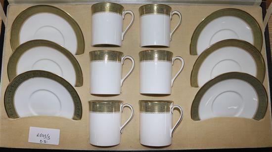 A Royal Doulton Beveldere cased coffee set